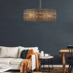 23.5" 3-Light Bryar Chandelier Brass/Crystal - River Of Goods -Safavieh Outlet Store GUEST 003998eb e8ce 4fef 957d 696eafc3d669