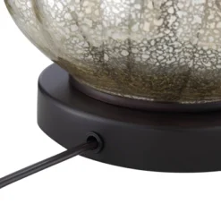 Franklin Iron Works Arian Rustic Farmhouse Table Lamp 27 1/2" Tall Oil Rubbed Bronze Fluted Mercury Glass White Drum Shade For Bedroom Living Room -Safavieh Outlet Store GUEST 0059b980 2bc5 4fa1 a256 c00230f831c2