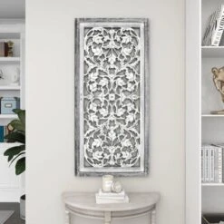 Mango Wood Floral Handmade Intricately Carved Arabesque Wall Decor - Olivia & May -Safavieh Outlet Store GUEST 02a895c3 3a3d 4ea4 ae35 5976d7035ea5