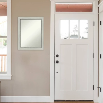 22" X 28" Non-Beveled Flair Silver Patina Wall Mirror - Amanti Art 8 22" X 28" Non-Beveled Flair Silver Patina Wall Mirror - Amanti Art - Image 8