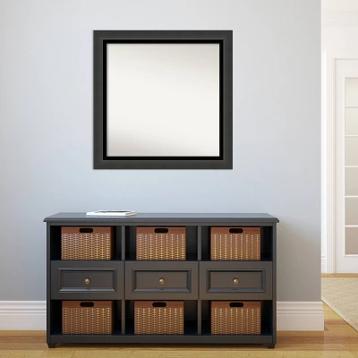 31" X 31" Non-Beveled Tuxedo Black Bathroom Wall Mirror - Amanti Art 4 31" X 31" Non-Beveled Tuxedo Black Bathroom Wall Mirror - Amanti Art - Image 4