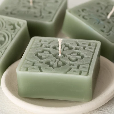 Sullivans Green Candles And Dish Gift Set, Green 1 Sullivans Green Candles And Dish Gift Set, Green