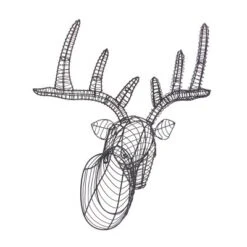 Metal Deer Head Wall Decor Black - Olivia & May