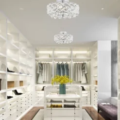 11.5" Olivia Semi-Flush Mount Pendant Metallic Silver - River Of Goods -Safavieh Outlet Store GUEST 05183a9a f573 4725 84e1 c0e4f324747b