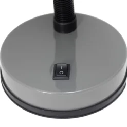 14.25" Traditional Fundamental Metal Desk Task Lamp And Bowl Shaped Shade With Flexi Gooseneck Gray - Creekwood Home -Safavieh Outlet Store GUEST 06024708 cfb1 49a7 b56e b0abf930f1a9