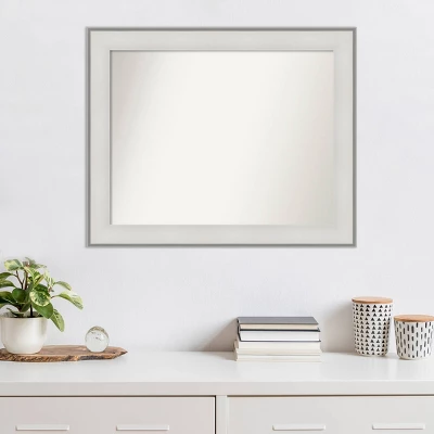 33" X 27" Non-Beveled Imperial White Wall Mirror - Amanti Art 6 33" X 27" Non-Beveled Imperial White Wall Mirror - Amanti Art - Image 6