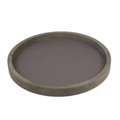 11.8" Rustic Round Wood Tray Brown - Stonebriar Collection -Safavieh Outlet Store GUEST 0864fc3e 92dc 4643 87a2 58b19cac5042