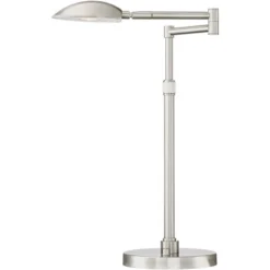 Possini Euro Design Eliptik Modern Desk Table Lamp 24 1/2" High Satin Nickel LED Swing Arm Adjustable Height For Bedroom Living Room Nightstand Office -Safavieh Outlet Store GUEST 086d676c 9e67 4211 99ae e5b23ef4b912