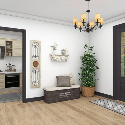 28" X 9" Rustic Fir Wood Wall Shelf - Olivia & May 4 28" X 9" Rustic Fir Wood Wall Shelf - Olivia & May - Image 4