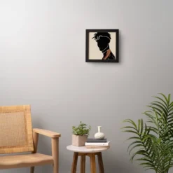 Domonique Brown Black Hair No. 2 Framed Wall Art Black - Deny Designs -Safavieh Outlet Store GUEST 0ad4567a b658 4b06 b206 530b414d4d81