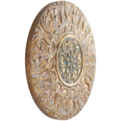 Metal Floral Wall Decor With Embossed Details Gold - Olivia & May -Safavieh Outlet Store GUEST 0add1082 8904 44f6 9943 e64d5afd600c