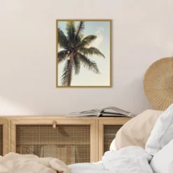 16" X 20" Coconut Palm By Olivia Joy Framed Canvas Wall Art - Amanti Art -Safavieh Outlet Store GUEST 0f9090d0 348c 4011 8d46 2653c8d608d4