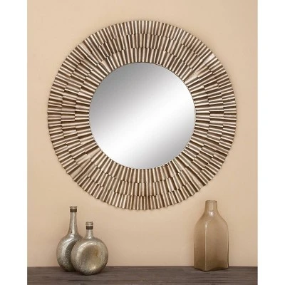 Wood Starburst Wall Mirror Silver - Olivia & May 1 Wood Starburst Wall Mirror Silver - Olivia & May