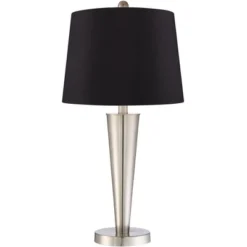 360 Lighting Geoff Modern Table Lamps 26" High Set Of 2 Brushed Nickel With USB Charging Port Black Faux Silk Drum Shade For Bedroom Living Room Desk -Safavieh Outlet Store GUEST 139cd569 95ab 4c95 bbeb 95220bfde9f1