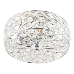 11.5" Olivia Semi-Flush Mount Pendant Metallic Silver - River Of Goods -Safavieh Outlet Store GUEST 13b1abba 8d03 44d9 8d73 d953d8868456