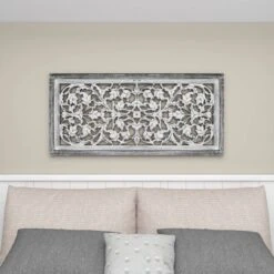 Mango Wood Floral Handmade Intricately Carved Arabesque Wall Decor - Olivia & May -Safavieh Outlet Store GUEST 13d975c0 f877 4322 af0f 1a440ce2c724