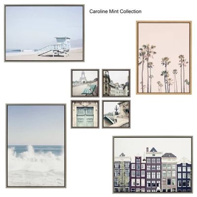 18" X 24" Sylvie Palm Tree Paradise Framed Canvas Wall Art By Caroline Pink/Mint - Kate And Laurel 4 18" X 24" Sylvie Palm Tree Paradise Framed Canvas Wall Art By Caroline Pink/Mint - Kate And Laurel - Image 4