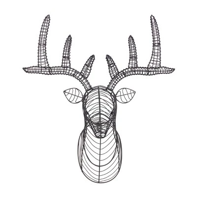 Metal Deer Head Wall Decor Black - Olivia & May 6 Metal Deer Head Wall Decor Black - Olivia & May - Image 6