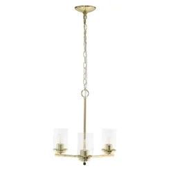 3-Light 15" Classic Contemporary Clear Glass/Metal Hanging Pendant Chandelier - Lalia Home -Safavieh Outlet Store GUEST 186872ac d9ee 4d87 b686 5f7591ce231c