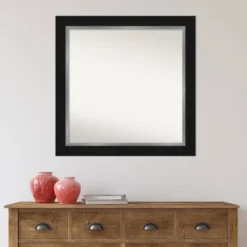 32" X 32" Non-Beveled Eva Black Silver Wall Mirror - Amanti Art 12 32" X 32" Non-Beveled Eva Black Silver Wall Mirror - Amanti Art -Safavieh Outlet Store GUEST 192c14ef 7da4 45a4 9fa9 73fa29bb196b