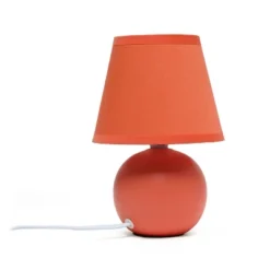 8.66" 2pk Petite Ceramic Orb Base Bedside Table Lamps With Matching Tapered Drum Shade Orange - Creekwood Home 11 8.66" 2pk Petite Ceramic Orb Base Bedside Table Lamps With Matching Tapered Drum Shade Orange - Creekwood Home -Safavieh Outlet Store GUEST 19d4adc9 85dd 45bb 9843 d9216047d513