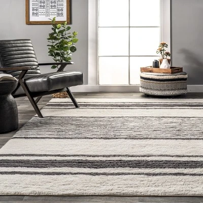 Lauren Liess X RugsUSA - Striped Wool Machine Washable Area Rug 8 Lauren Liess X RugsUSA - Striped Wool Machine Washable Area Rug - Image 8