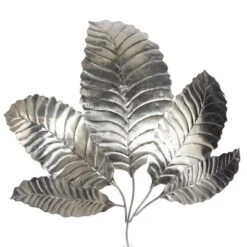 Glam Stainless Steel Floral Wall Decor Silver - Olivia & May -Safavieh Outlet Store GUEST 1a544aea 9e86 401e aa3b 13f1afb86acc