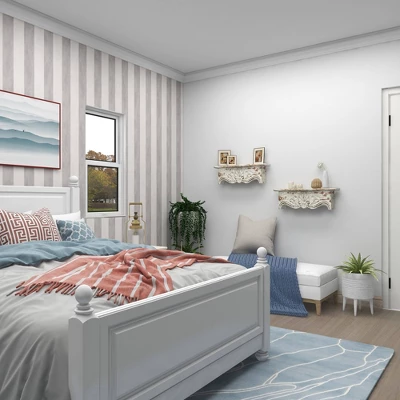 28" X 9" Rustic Fir Wood Wall Shelf - Olivia & May 6 28" X 9" Rustic Fir Wood Wall Shelf - Olivia & May - Image 6