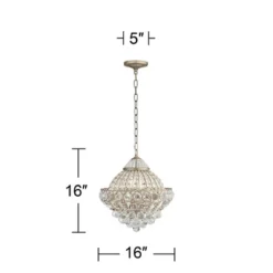 Vienna Full Spectrum Wallingford Antique Brass Chandelier 16" Wide French Crystal Glass 6-Light Fixture For Dining Room House Kitchen Island Entryway -Safavieh Outlet Store GUEST 1bb51c1b 6aba 491d a01e 1ddb3f1a6e60