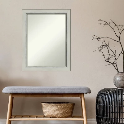 22" X 28" Non-Beveled Flair Silver Patina Wall Mirror - Amanti Art 7 22" X 28" Non-Beveled Flair Silver Patina Wall Mirror - Amanti Art - Image 7