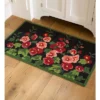 Plow & Hearth - Machine-Washable Accent Rug Hollyhocks, 24" X 42"