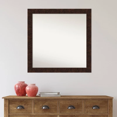 30" X 30" Non-Beveled William Mottled Bronze Narrow Wall Mirror - Amanti Art 6 30" X 30" Non-Beveled William Mottled Bronze Narrow Wall Mirror - Amanti Art - Image 6