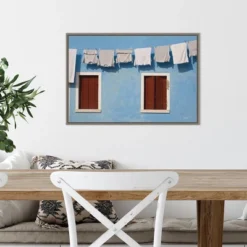 23" X 16" Hanging Laundry Along Wall By Brenda Tharp Danita Delimont Framed Canvas Wall Art Blue - Amanti Art 10 23" X 16" Hanging Laundry Along Wall By Brenda Tharp Danita Delimont Framed Canvas Wall Art Blue - Amanti Art -Safavieh Outlet Store GUEST 21ee6bf8 104c 4610 a236 ef29e16bab9c