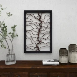 Wood Tree Branch Wall Decor With Black Frame Brown - Olivia & May -Safavieh Outlet Store GUEST 245ceb16 a508 4a13 ac81 280528d4ca16
