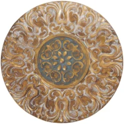 Metal Floral Wall Decor With Embossed Details Gold - Olivia & May -Safavieh Outlet Store GUEST 24b7723e 5738 4ed3 8a22 c5176d26093e