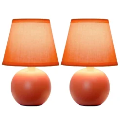 8.66" 2pk Petite Ceramic Orb Base Bedside Table Lamps With Matching Tapered Drum Shade Orange - Creekwood Home 14 8.66" 2pk Petite Ceramic Orb Base Bedside Table Lamps With Matching Tapered Drum Shade Orange - Creekwood Home -Safavieh Outlet Store GUEST 252b801a 9361 481f 82b3 f29d38c4730c