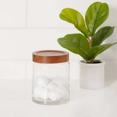 Canister Acacia/Glass Medium - Threshold™ 1 Canister Acacia/Glass Medium - Threshold™