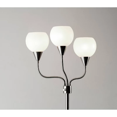 65.5" Phillip 3-Arm Floor Lamp Steel - Adesso 4 65.5" Phillip 3-Arm Floor Lamp Steel - Adesso - Image 4