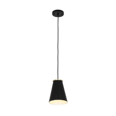 10.38" Metal Pendant Ceiling Light Black - Cresswell Lighting 1 10.38" Metal Pendant Ceiling Light Black - Cresswell Lighting