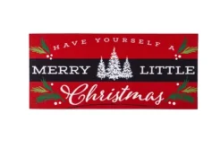 Evergreen Merry Little Christmas Sassafras Indoor Outdoor Switch Doormat 1'10"x10" Red -Safavieh Outlet Store GUEST 27f3db47 1bbf 4812 a0a0 2c59047b630b