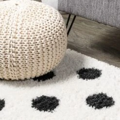 Pere Modern Charcoal Dot Shag Area Rug - JONATHAN Y -Safavieh Outlet Store GUEST 28194105 75b0 466b 93ab 5d378c34a279