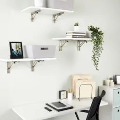 Built Industrial 2 Pack Folding L Wall Shelf Bracket, 10 Inch Collapsible Hardware With Locking Hinge For Garage Shelves, Holds 120lbs -Safavieh Outlet Store GUEST 287cb2e8 070c 48d4 bea1 4033a2fb6480