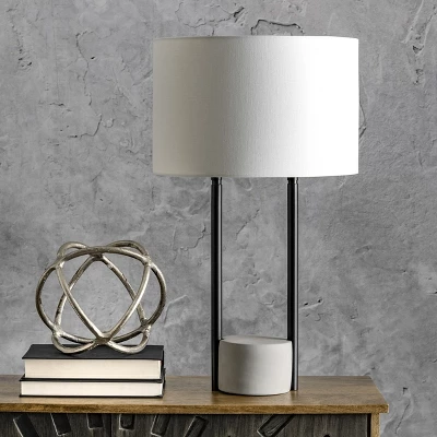 NuLOOM Bryant 24" Cement Table Lamp Lighting - Ivory 23.75" H X 14" W X 14" D 4 NuLOOM Bryant 24" Cement Table Lamp Lighting - Ivory 23.75" H X 14" W X 14" D - Image 4