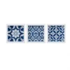3pc Patterned Tiles Paper Printed With Gel Coat Set Navy - Madison Park
