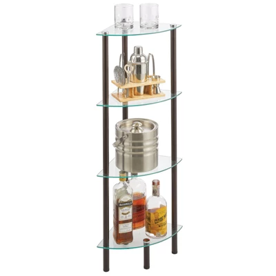 MDesign Household Floor Storage Corner Tower, 4 Tier 2 MDesign Household Floor Storage Corner Tower, 4 Tier - Image 2