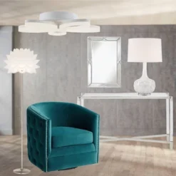 Possini Euro Design Modern Floor Lamp 63" Tall Brushed Steel White Orb Petal Flower Shade Dimmable For Living Room Reading Bedroom Office -Safavieh Outlet Store GUEST 2ad11e22 a140 4b2e 91fb 09c0173afa4b