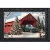 Briarwood Lane Snow Covered Bridge Christmas Doormat Pickup Indoor / Outdoor 30" X 18"