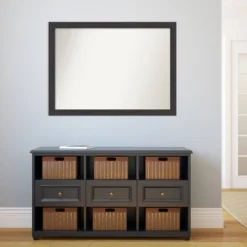 42" X 31" Non-Beveled Rustic Plank Espresso Narrow Wall Mirror - Amanti Art -Safavieh Outlet Store GUEST 2b76ad36 1e53 448b 97da da733d7de804