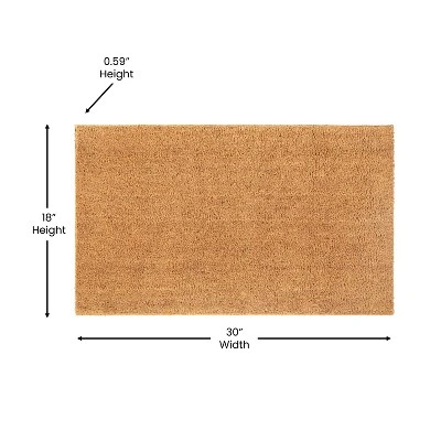Flash Furniture Harbold 18" X 30" Indoor/Outdoor Solid Natural Coir Doormat With Non-Slip Backing 5 Flash Furniture Harbold 18" X 30" Indoor/Outdoor Solid Natural Coir Doormat With Non-Slip Backing - Image 5