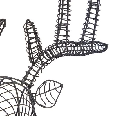 Metal Deer Head Wall Decor Black - Olivia & May 5 Metal Deer Head Wall Decor Black - Olivia & May - Image 5